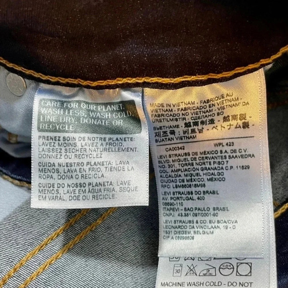 NWT Levi's Men's 502 Taper Stretch Dark Wash Jeans - Picture 3 of 4